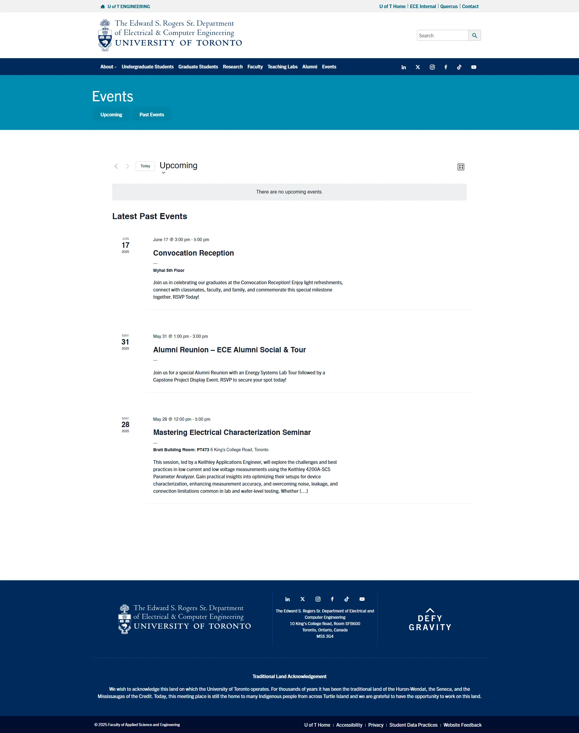 ECE's Events Page
