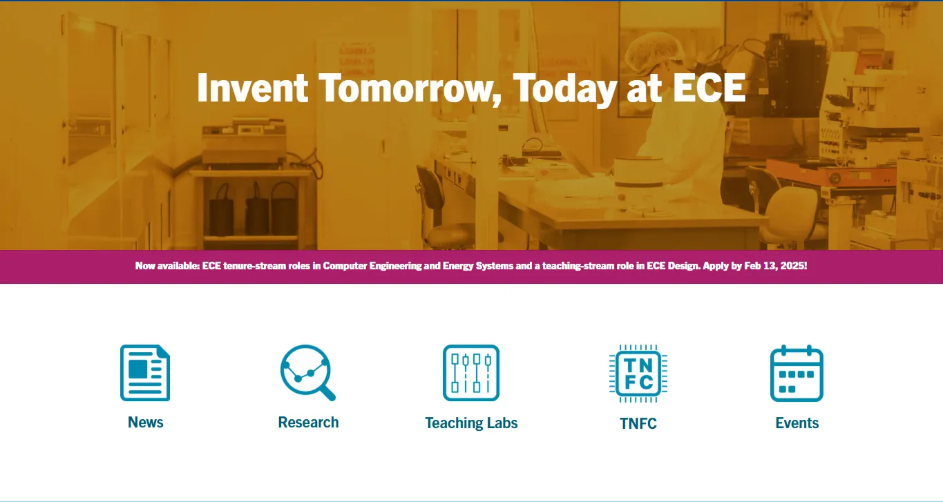 ECE's Homepage Hero Section [Before]
