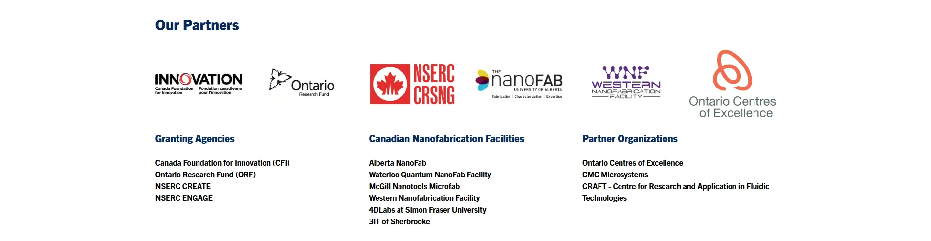 TNFC's Partners Section