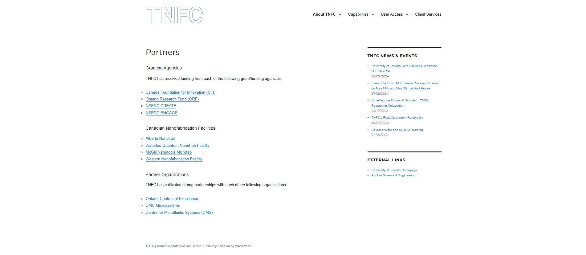 TNFC's Partners Page